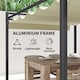 image 6 of Outsunny 3 x 4m Pergola with Retractable Roof and Aluminium Frame, Khaki