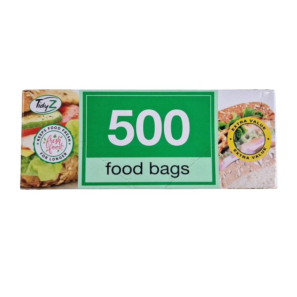 TidyZ Multipurpose Food Bags 500 Assorted Pack