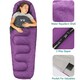 image 5 of Trail Kids Sleeping Bag Mummy Hooded 3 Season Soft Warm 2 Way Zip Boys Girls | Purple | Kids | 1
