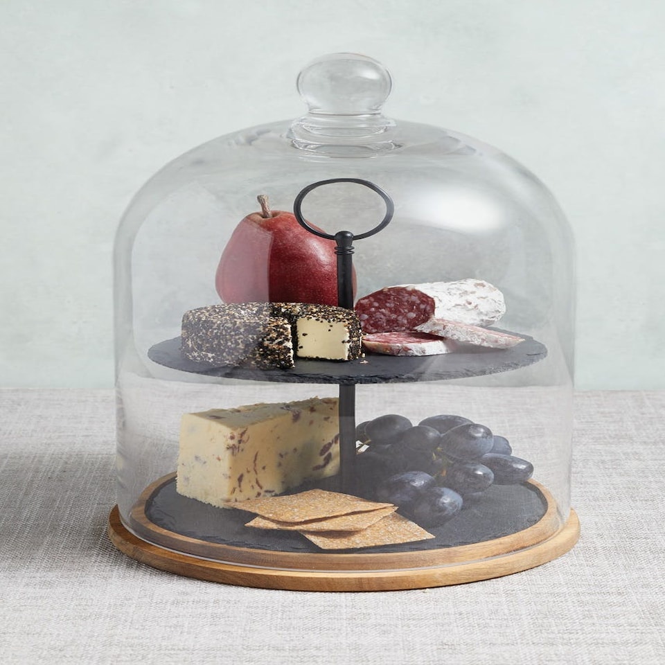 image 1 of Artesà Appetiser Two-Tier Serving Stand Dome