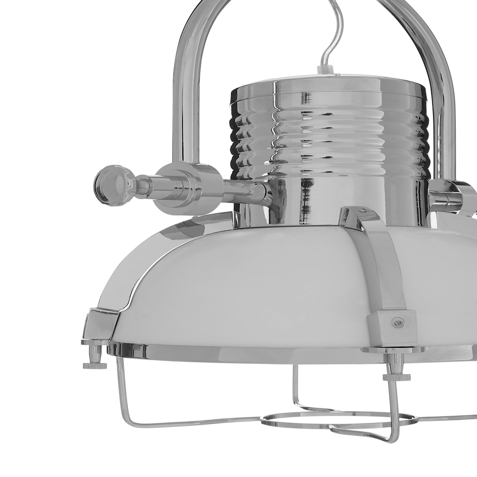 image 1 of Interiors by Premier Industrial Chrome Pendant Light, Impact Design with Industrial Appeal, Ceiling Light with Chrome Finish Shade
