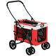 image 1 of PawHut Foldable Pet Stroller w/ Detachable Carrier, Soft Padding - Red