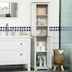 image 6 of kleankin Tall Bathroom Cabinet Storage Cupboard with Door, Adjustable Shelves