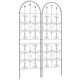 image 1 of Outsunny Set of 2 Metal Garden Trellis, Outdoor Trellis Panels, 150 x 50 cm | Black | 1