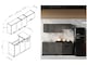 image 4 of Kitchen Cabinets 5 Units Black Grey Complete Kitchenette Small Set 180cm DIY Fitted Kitchen Package with Worktop Lina