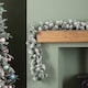 image 8 of 2.7m Green Snow Flocked Christmas Garland with 190 Tips