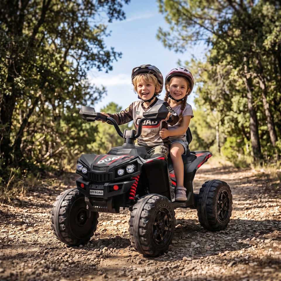 image 1 of AIYAPLAY 24V 2 Seater Electric Quad Bike for Boys Girls, Ride On Car ATV