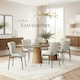 image 8 of Dining Chair Tessa - ergonomic high backrest, slim steel legs, soft fabric - per piece White | Woven Fabric Off-White/Black