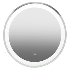 Interiors by Premier Illuminated Silver Round Mirror Silver