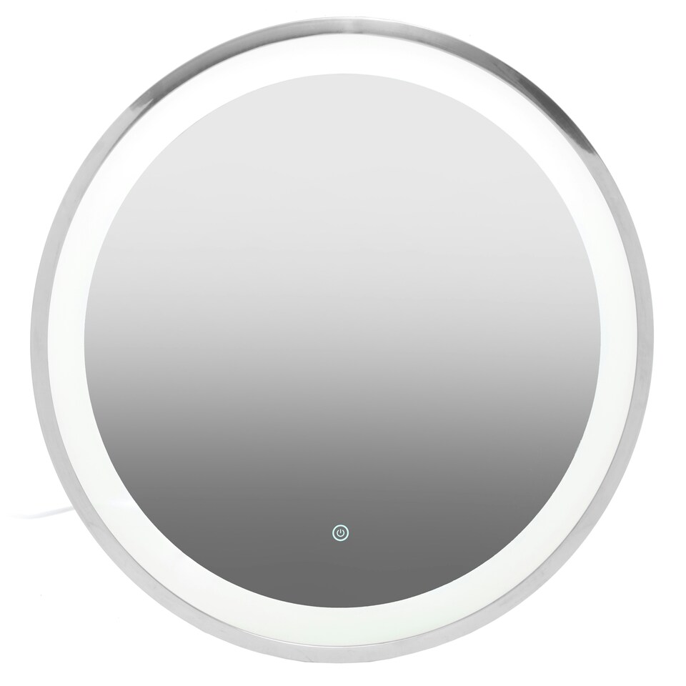 image 1 of Interiors by Premier Illuminated Silver Round Mirror Silver