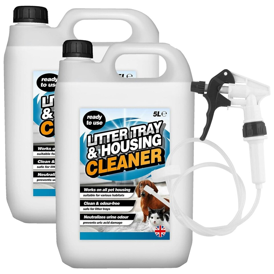 image 1 of 4 x 5L Ready To Use Litter Tray & Housing Cleaner With Convenient Long Hose Trigger N/A