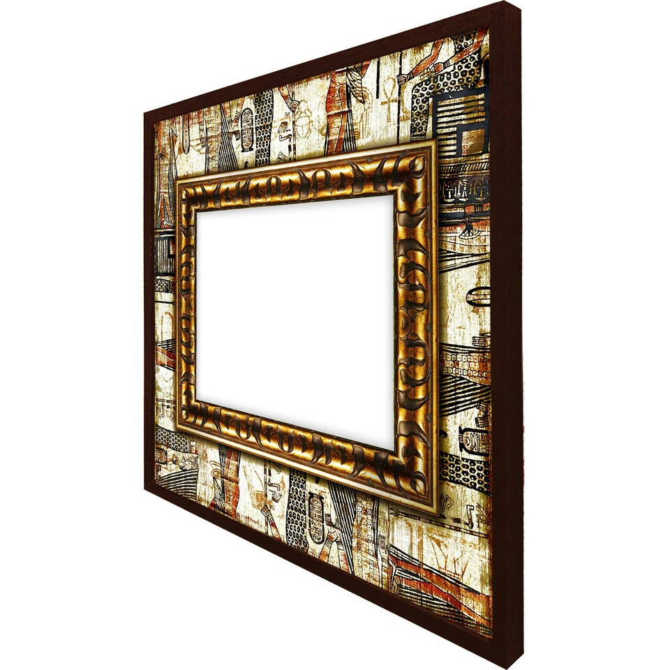 image 1 of Rustic egyptian frame (Picture Frame) Black | L
