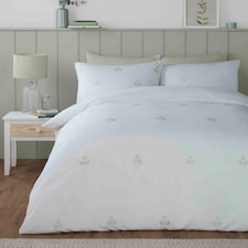 Serene Emily Embroidery Duvet Cover Set Green