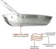 image 3 of Vinod Smart Triply Stainless Steel Cookware Fry pan with Stainless Lid 28cm