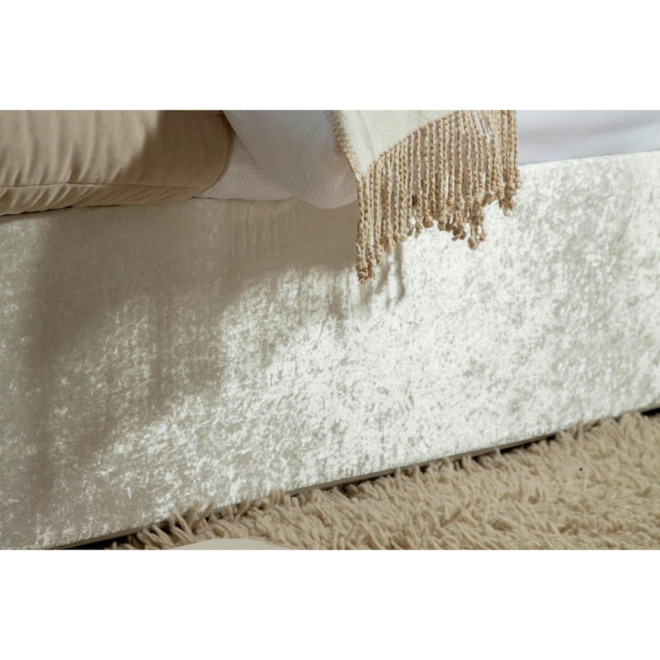 image 1 of Belledorm Divan Crushed Velvet Base Wrap - Champagne - King