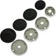 image 1 of SPARES2GO (Non Universal) Oven Cooker Hob Gas Burner Crown & Flame Cap Kit for Lamona (Small, 2 Medium & Large, 55mm - 100mm)