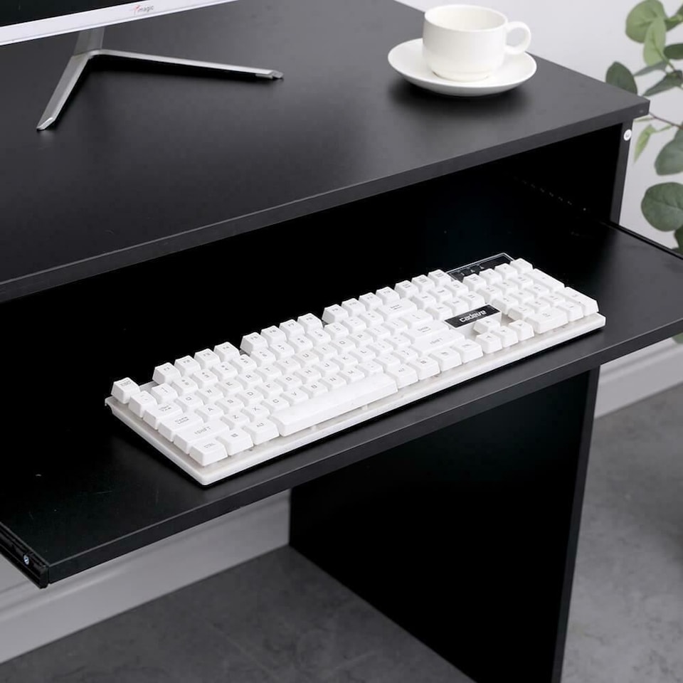 image 1 of Computer Desk PC Laptop Table Home Office Study Workstation | Black