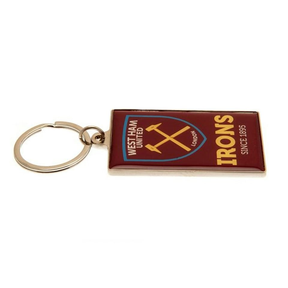image 1 of West Ham United FC Irons 1895 Keyring - Maroon/Blue/Yellow - One Size