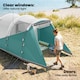 image 6 of Outsunny 3000mm Waterproof Camping Tent with 2 Rooms for 3 Man, Green