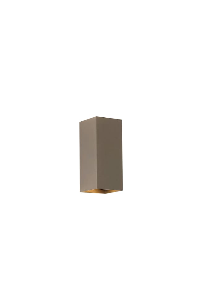 image 1 of London Square Up and Down Wall Light | Brown