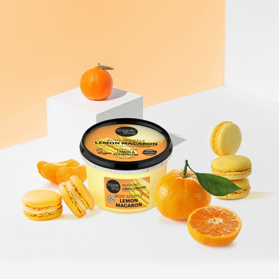 image 1 of Organic Shop LemonMacaron BodySouffle Lemon&Clementine 250ml
