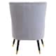 image 4 of Interiors by Premier Grey Velvet Tufted Chair, High quality Velvet Dining Chair, HighBack Grey Accent Armchair