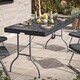image 6 of 5Ft Rattan Effect Garden Folding Table and Chairs Garden Set - Black | Black | 7