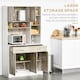 image 3 of HOMCOM Kitchen Buffet w/ Hutch Multi Storage Cupboard Cabinet Server Sideboard