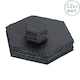 image 1 of Argon Tableware 12 Piece Hexagon Slate Placemats & Coasters Set | Grey | Grey