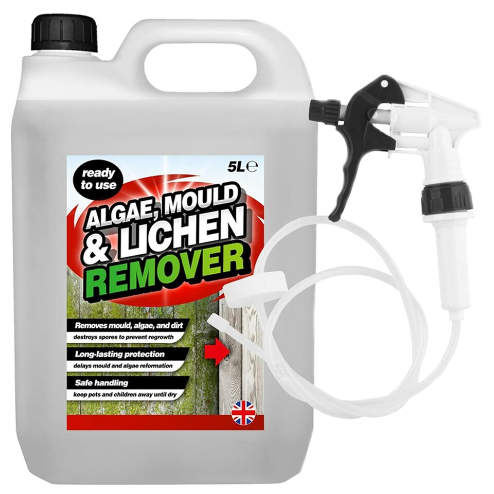 image 1 of 4 x 5L Algae, Mould & Lichen Remover Prevents Regrowth Ready To Use Formula With Long Hose Trigger