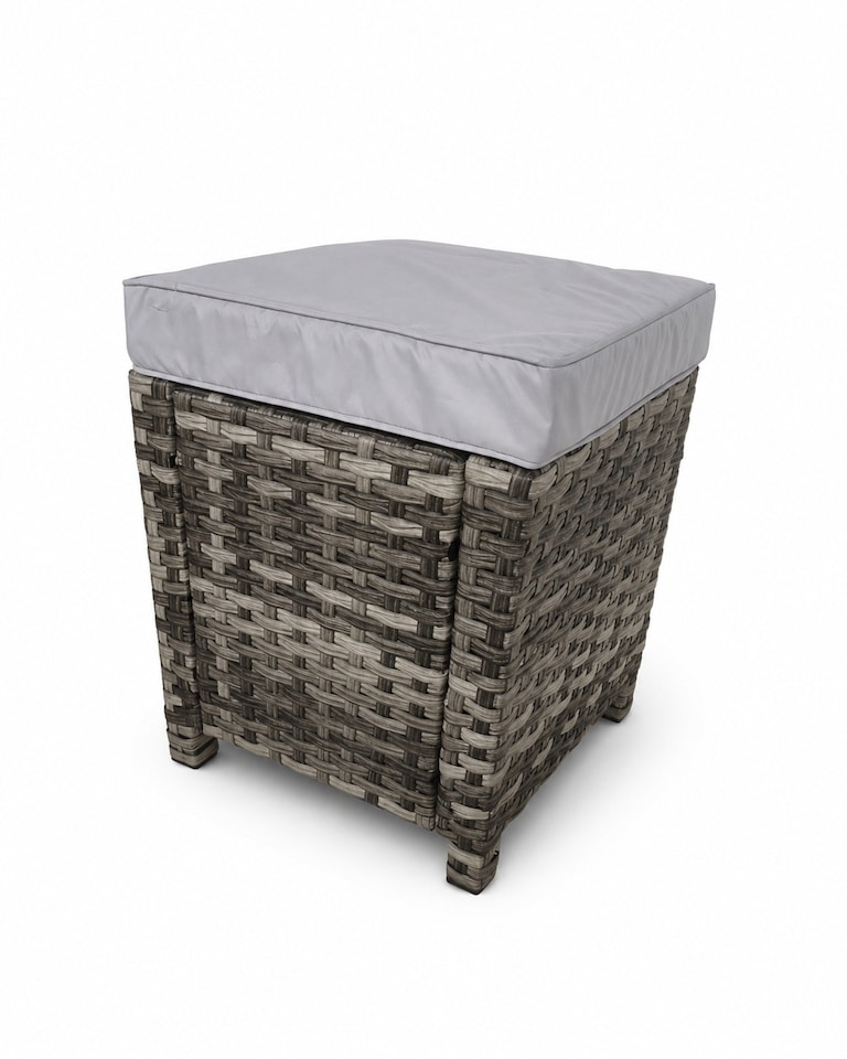 image 1 of The Maldives Grey Aluminium 9 Seat Corner Gas Firepit Rattan Dining Set