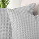 image 3 of Two Pack Waffle Cushion Covers 65 x 65cm - 100% Cotton Silver | Dove Grey