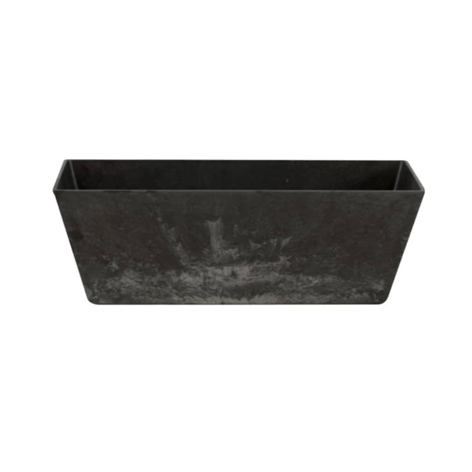 image 1 of Balcony Trough Ella Planter - Artstone - L17 x W55 x H17 cm - Black Black