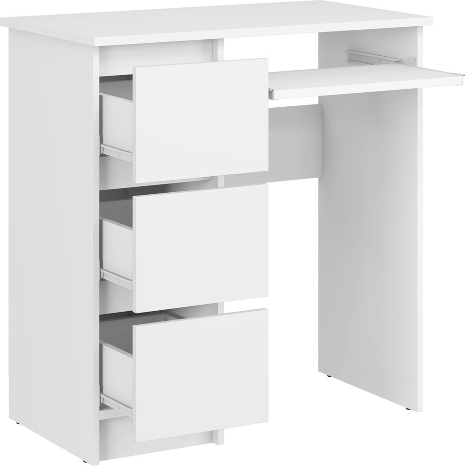 image 1 of Computer Desk Cina White (1 box) White