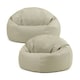 image 1 of Adult Classic Beanbag Outdoor Waterproof Bean bags Ready Filled - Stone, 2 Pack
