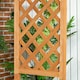 image 8 of Outsunny Arch Pergola Garden Bench, Wooden Garden Arbour with Seat, Brown