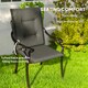 image 3 of Outsunny Set of 4 Garden Chair Cushions, Outdoor Seat Pads, Charcoal Grey 
