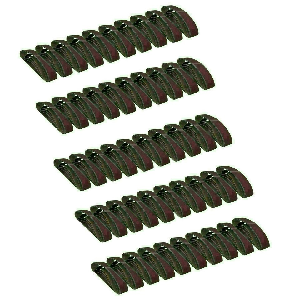 image 1 of 686mm x 50mm Durable Sanding Belts Medium 80 Grit Alu Oxide For Grinders 50pk