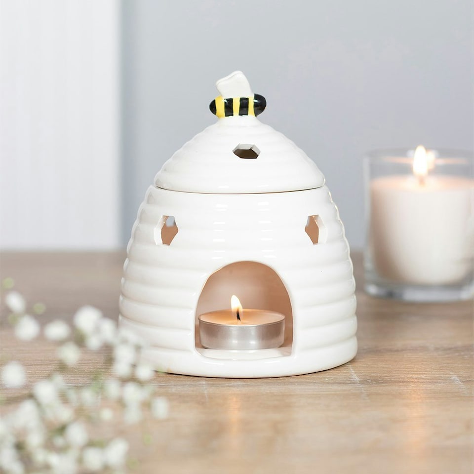 image 1 of Something Different Beehive Oil Burner - White - One Size