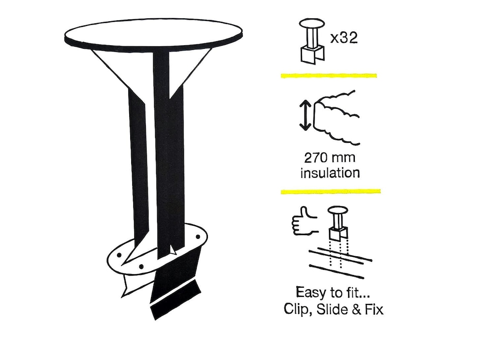 image 1 of Pack of 256 stilts and 1000 4.00mm x 30mm wood screws | Black