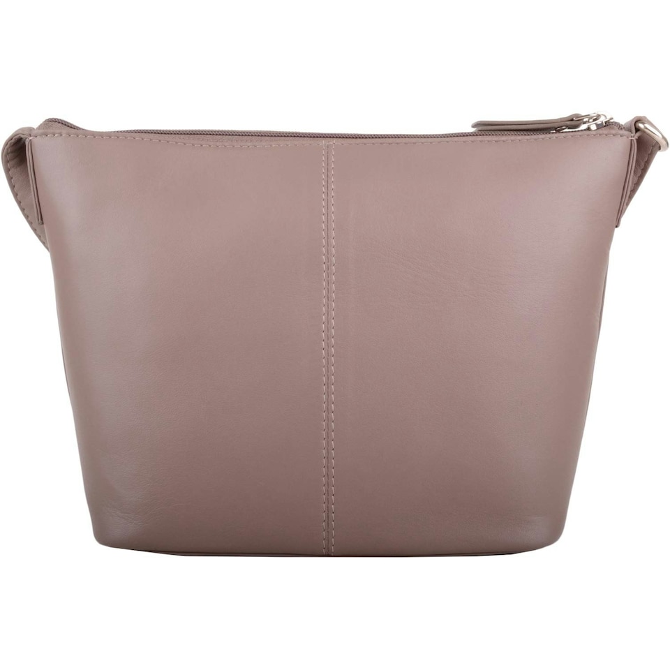 image 1 of Genuine Leather Diamond Effect Design Cross Body / Shoulder Bag Cream | Beige