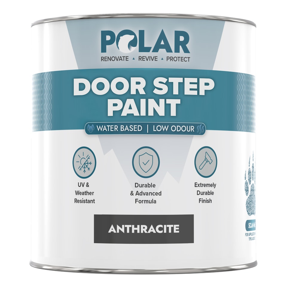 image 1 of Polar Door Step Paint Hard Wearing Durable Anti Slip | Grey | Anthracite | 750 ml