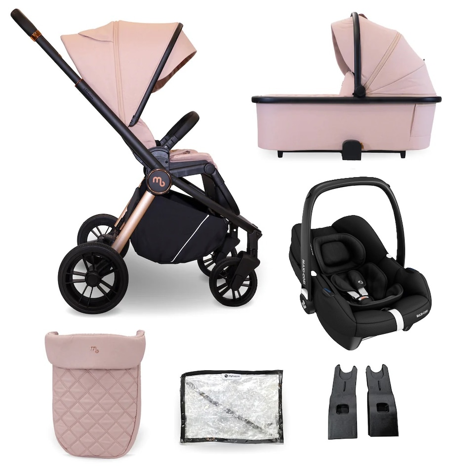 My Babiie Travel System with Cabriofix Car Seat - Pastel Pink