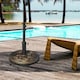 image 2 of Outsunny 11.5kg Garden Parasol Base for 38mm or 48mm Umbrella Poles Bronze