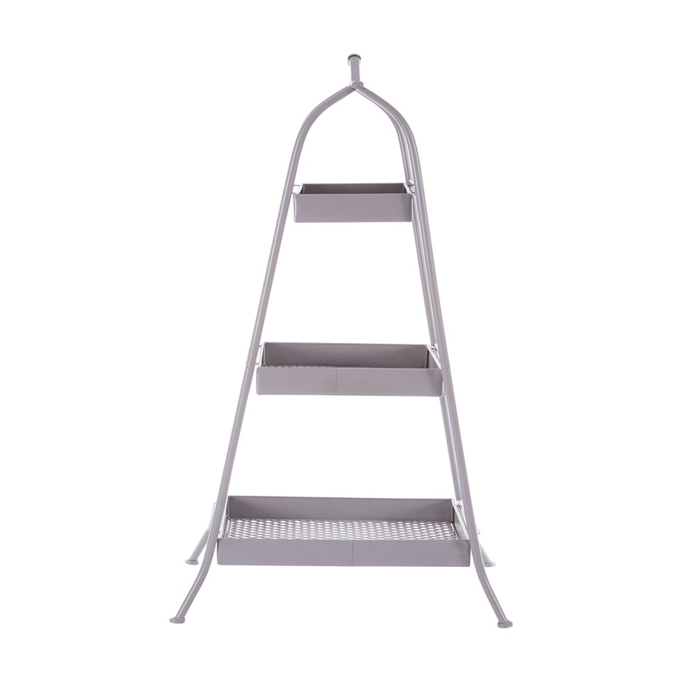 image 1 of Lexa Grey Metal Storage Rack Grey