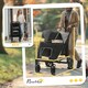image 7 of PawHut Foldable Dog Carriage w/ Universal Wheels, Shock Absorber - Black