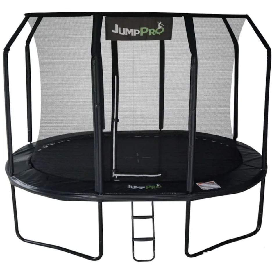image 1 of 15ft x 10ft JumpPRO® Xcel Black Oval Trampoline with Enclosure
