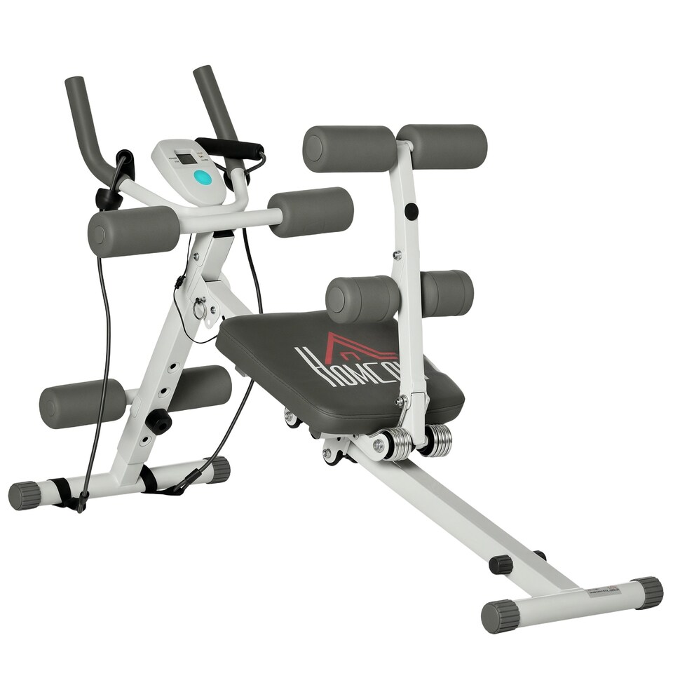 image 1 of HOMCOM Abdominal Trainer Core Workout Exercise Foldable Adjustable Steel Frame