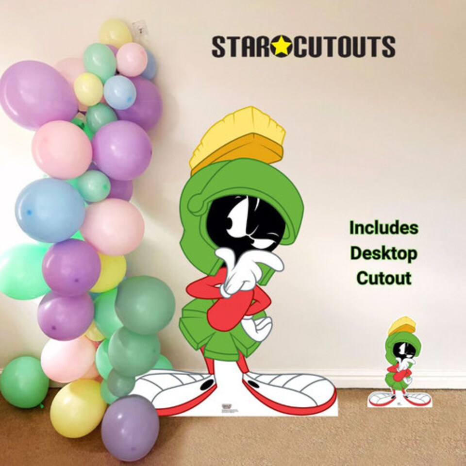 image 1 of Marvin The Martian Hmm Pose Lifesize Cardboard Cutout 135cm