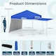 image 2 of COSTWAY 14 x 9.2 FT Pop up Canopy Tent Easy Setup Outdoor Sun Shelter-Blue